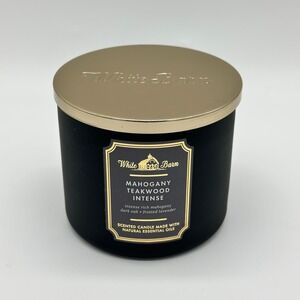 White Barn Mahogany Teakwood Intense 3 Wick Scented Candle 14.5 oz